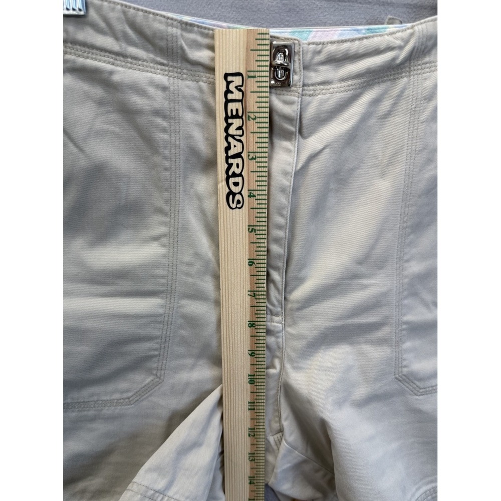 Ralph Lauren Women's Sz 12 Khaki Beige‎ Flat Front W/Metal Buckle Clasp Shorts - Picture 5 of 10